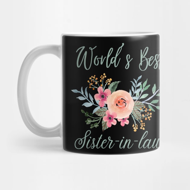 World's best sister-in-law sister in law shirts cute with flowers by Maroon55